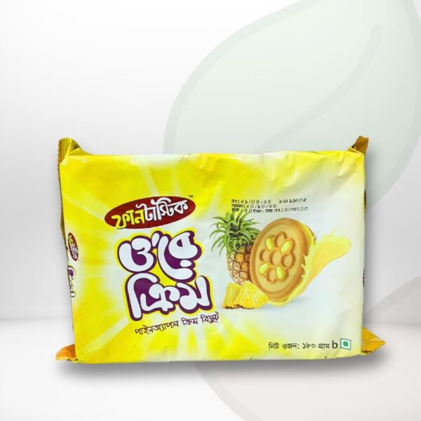 Funtastic O'Re Cream Pineapple Cream Biscuit 180 gm