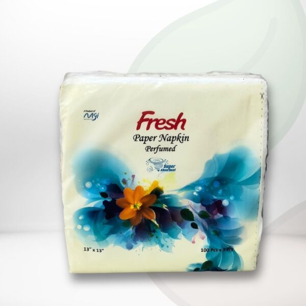 Fresh White Paper Napkin 1 Ply 13 x 13 Inches 100 Pieces